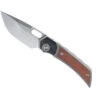TwoSun Folding Knife Brown Micarta/Carbon Fiber Handle M390 Plain Edge TS142-M390