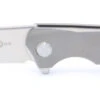 TwoSun Folding Knife Gray Titanium Alloy Handle M390 Cobra Plain Edge TS190