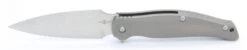 TwoSun Folding Knife Gray Titanium Handle D2 Plain Edge TS248
