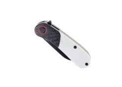 TwoSun Folding Knife Gray/Black Carbon Fiber Titanium G10 Handle S90V Black Coated Plain Edge TS204-BK -Twosun TS204 BK TwoSun 01 28977.1647444109