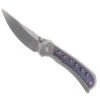 TwoSun Front Flipper Folding Knife Color Titanium Handle D2 Plain Edge TS400