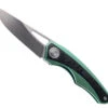 TwoSun Foldnig Knife Green Titanium/Carbon Fiber Inlay Handle M390 Plain Edge TS186-M390-Green -Twosun TWOSUN 186 GN 01 97062.1675110218