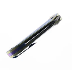 TwoSun Folding Knife Blue-Crystal Titanium Handle M390 Plain Edge TS196-Crystal -Twosun TWOSUN 196 CRYSTAL 04 29424.1689885968