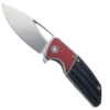 Two Sun Folding Knife Gray Titanium/Red Micarta Handle D2 Clip Point Plain Edge TS412-D2