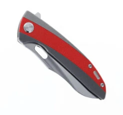 Two Sun Folding Knife Red/Black G10/Titanium Handle K110 Plain Edge Satin Finish TS432-Satin -Twosun TWOSUN 432 SATIN 01 19185.1695134858