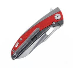 Two Sun Folding Knife Red/Black G10/Titanium Handle K110 Plain Edge Satin Finish TS432-Satin -Twosun TWOSUN 432 SATIN 03 01238.1695134858