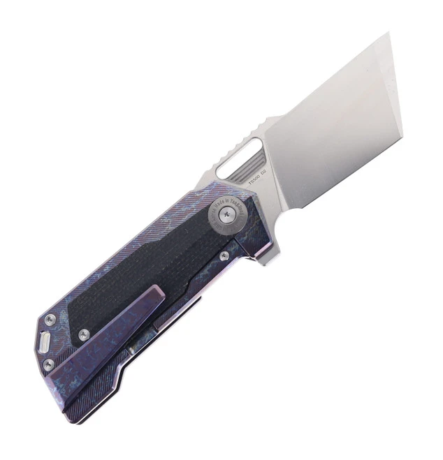 TwoSun David Chen TS500-COLOR Flipper Tanto Pocket Knife Micarta & Colored Titanium Handle 4 TwoSun David Chen TS500-COLOR Flipper Tanto Pocket Knife Micarta & Colored Titanium Handle - Image 2