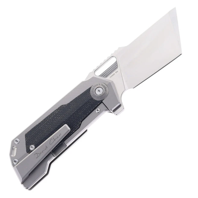 TwoSun David Chen TS500-Sand Flipper Tanto Pocket Knife Micarta & Titanium Handle 4 TwoSun David Chen TS500-Sand Flipper Tanto Pocket Knife Micarta & Titanium Handle - Image 2