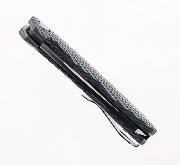 TwoSun TS16-G10 Folding Pocket Knife Black G10 Handle Plain D2 Satin Blade 7 TwoSun TS16-G10 Folding Pocket Knife Black G10 Handle Plain D2 Satin Blade - Image 5