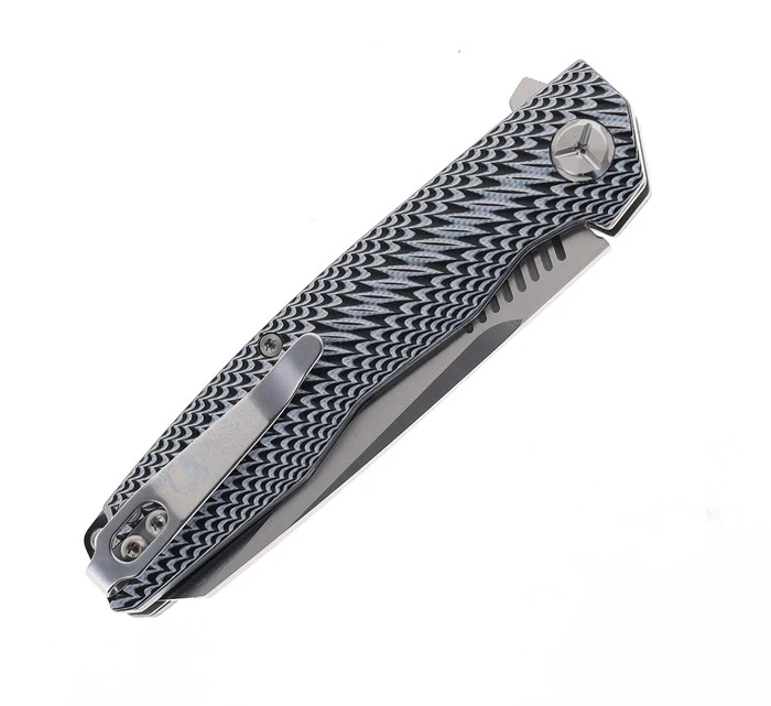 TwoSun TS16-G10 Folding Pocket Knife Black G10 Handle Plain D2 Satin Blade 6 TwoSun TS16-G10 Folding Pocket Knife Black G10 Handle Plain D2 Satin Blade - Image 4