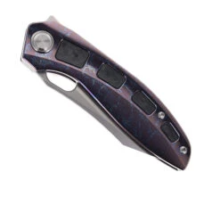 TwoSun Folding Knife Color Titanium Handle Plain Edge M390 Steel TS306-M390-Color -Twosun TWOSUN TS306 M390C 01 29367.1692816756