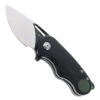 TwoSun TS506 Flipper Pocket Knife David Chen Design Black/Green Micarta Handle N690 Blade