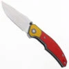 TwoSun TS416-D2 Flipper Pocket Knife Titanium & Red/Yellow G10 Inlay D2 Steel -Twosun TwoSun TS416 D2 01 78999.1696525212