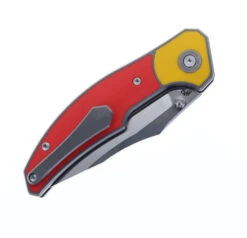 TwoSun TS416-D2 Flipper Pocket Knife Titanium & Red/Yellow G10 Inlay D2 Steel -Twosun TwoSun TS416 D2 04 39775.1696525211