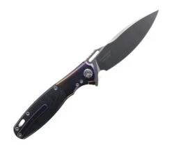 TwoSun Folding Knife Color Titanium/Carbon Fiber Handle M390 Plain Edge TS162-CF-COL -Twosun TwoSun TS 162 CL 02 39066.1673470594