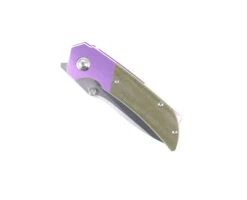 TwoSun Folding Knife Green Micarta/Purple Titanium Handle D2 Plain Edge TS369-PUR -Twosun a811ddfb 6409 4ac2 971d 30d4ca01488a 38122.1666721489